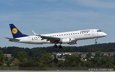 Embraer ERJ-190LR | D-AECD | Lufthansa CityLine | Z&UUML;RICH (LSZH/ZRH) 20.09.2019