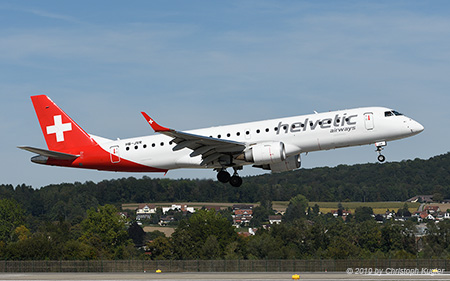 Embraer ERJ-190LR | HB-JVR | Helvetic Airways | Z&UUML;RICH (LSZH/ZRH) 20.09.2019