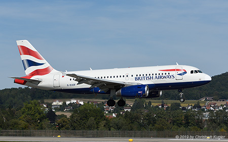 Airbus A319-131 | G-EUOF | British Airways | Z&UUML;RICH (LSZH/ZRH) 20.09.2019
