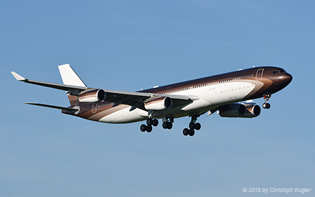 Airbus A340-313 | M-IABU | untitled (Global Jet Luxembourg) | Z&UUML;RICH (LSZH/ZRH) 26.10.2019