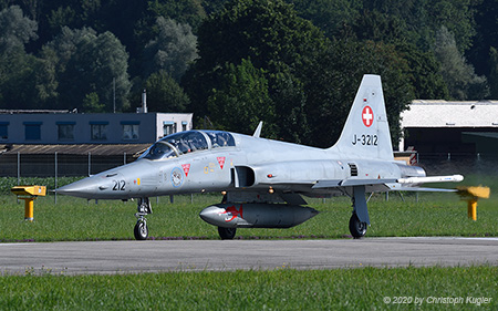 Northrop F-5F Tiger II | J-3212 | Swiss Air Force  |  Sticker representing the last Swiss F-5F | EMMEN (LSME/---) 07.07.2020