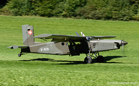 Pilatus PC-6/B2-H2M-1 | V-618 | Swiss Air Force | SCHLIERBACH OBEREGG (----/---) 08.09.2020