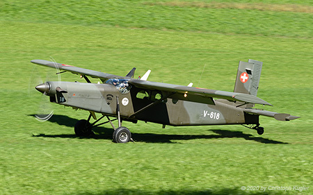 Pilatus PC-6/B2-H2M-1 | V-618 | Swiss Air Force | SCHLIERBACH OBEREGG (----/---) 08.09.2020