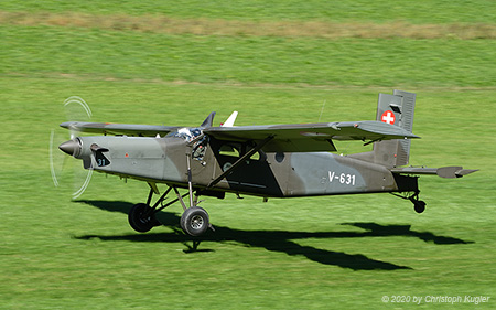 Pilatus PC-6/B2-H2M | V-631 | Swiss Air Force | SCHLIERBACH OBEREGG (----/---) 08.09.2020