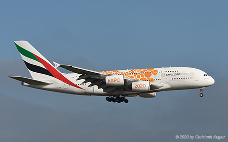 Airbus A380-861 | A6-EOB | Emirates Airline | Z&UUML;RICH (LSZH/ZRH) 21.01.2020