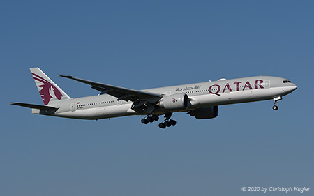 Boeing 777-3DZER | A7-BEH | Qatar Airways  |  on a cargo flight | Z&UUML;RICH (LSZH/ZRH) 01.04.2020