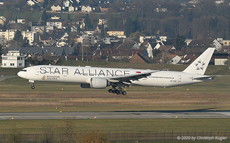 Boeing 777-312ER | 9V-SWI | Singapore Airlines  |  on a cargo flight | Z&UUML;RICH (LSZH/ZRH) 06.04.2020