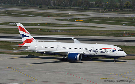 Boeing 787-8 | G-ZBJI | British Airways  |  First visit of a British Airways Boeing 787 to Zurich | Z&UUML;RICH (LSZH/ZRH) 09.04.2020