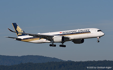 Airbus A350-941 | 9V-SMU | Singapore Airlines | Z&UUML;RICH (LSZH/ZRH) 19.07.2020