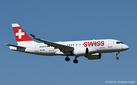 Airbus A220-100 | HB-JBI | Swiss International Air Lines | Z&UUML;RICH (LSZH/ZRH) 06.08.2020