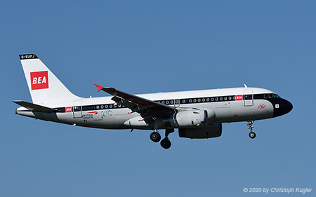 Airbus A319-131 | G-EUPJ | British Airways  |  Retro paintscheme of British European Airways | Z&UUML;RICH (LSZH/ZRH) 06.08.2020
