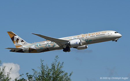 Boeing 787-9 | A6-BLN | Etihad Airways  |  ADNOC - Visit Saudi Arabia | Z&UUML;RICH (LSZH/ZRH) 15.08.2020