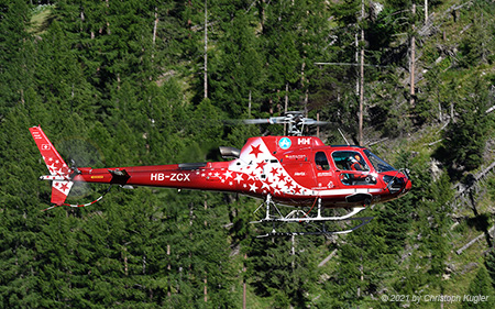 Aerospatiale AS350 B3 Ecureuil | HB-ZCX | Air Zermatt | ZERMATT (LSEZ/---) 17.08.2021