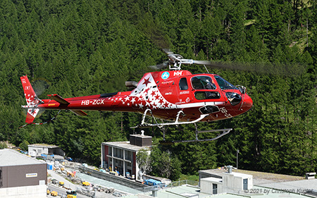 Aerospatiale AS350 B3 Ecureuil | HB-ZCX | Air Zermatt | ZERMATT (LSEZ/---) 18.08.2021