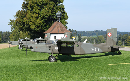 Pilatus PC-6/B2-H2M-1 | V-616 | Swiss Air Force  |  with V-612 and V-635 | NOTTWIL (----/---) 14.09.2021