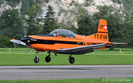 Pilatus PC-7 | T7-FUN | private  |  former A-909 of Swiss AF | MOLLIS (LSMF/---) 03.09.2021