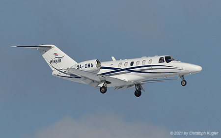 Cessna 525A CitationJet CJ2 | 9A-DWA | private (Winair) | Z&UUML;RICH (LSZH/ZRH) 09.01.2021