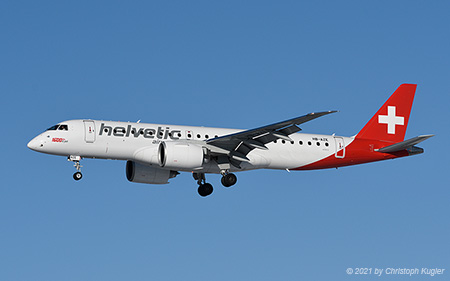 Embraer ERJ-190-E2 | HB-AZE | Helvetic Airways  |  1600th E-Jet sticker | Z&UUML;RICH (LSZH/ZRH) 24.01.2021