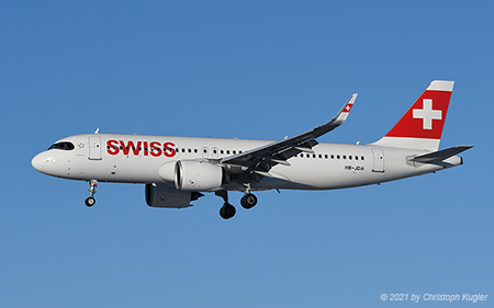 Airbus A320-271n | HB-JDA | Swiss International Air Lines | Z&UUML;RICH (LSZH/ZRH) 24.01.2021