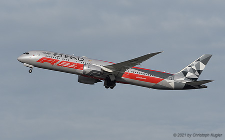 Boeing 787-9 | A6-BLV | Etihad Airways  |  2021 Abu Dhabi Grand Prix special cs  | Z&UUML;RICH (LSZH/ZRH) 05.02.2021