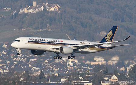 Airbus A350-941 | 9V-SMF | Singapore Airlines  |  10'000th Airbus Aircraft titles | Z&UUML;RICH (LSZH/ZRH) 30.03.2021