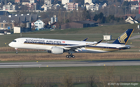 Airbus A350-941 | 9V-SMF | Singapore Airlines  |  10'000th Airbus Aircraft titles | Z&UUML;RICH (LSZH/ZRH) 30.03.2021