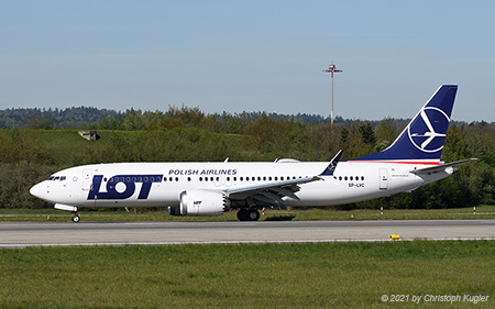 Boeing 737 MAX 8 | SP-LVC | LOT Polish Airlines | Z&UUML;RICH (LSZH/ZRH) 08.05.2021