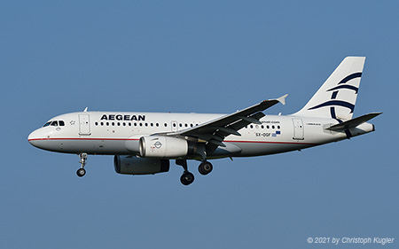 Airbus A319-132 | SX-DGF | Aegean Airlines | Z&UUML;RICH (LSZH/ZRH) 20.07.2021