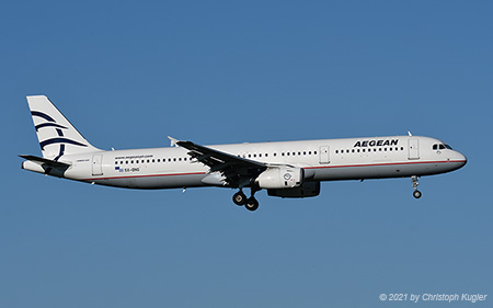 Airbus A321-231 | SX-DNG | Aegean Airlines | Z&UUML;RICH (LSZH/ZRH) 24.09.2021