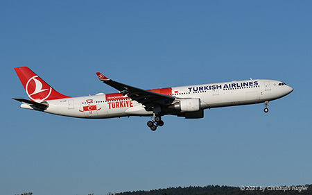 Airbus A330-303 | TC-LND | Turkish Airlines  |  Turkish Football Team cs | Z&UUML;RICH (LSZH/ZRH) 24.09.2021