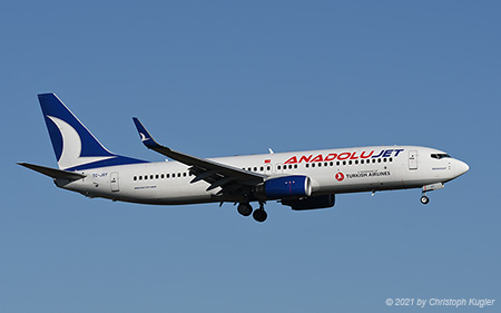 Boeing 737-8F2 | TC-JGY | AnadoluJet | Z&UUML;RICH (LSZH/ZRH) 31.12.2021