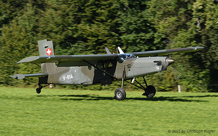 Pilatus PC-6/B2-H2M-1 | V-614 | Swiss Air Force | LSNB 12.09.2022