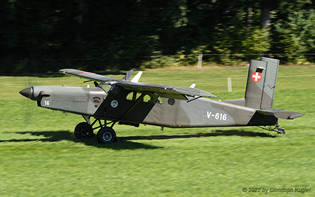 Pilatus PC-6/B2-H2M-1 | V-616 | Swiss Air Force | LSNB 12.09.2022