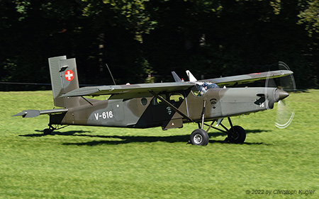 Pilatus PC-6/B2-H2M-1 | V-616 | Swiss Air Force | LSNB 12.09.2022