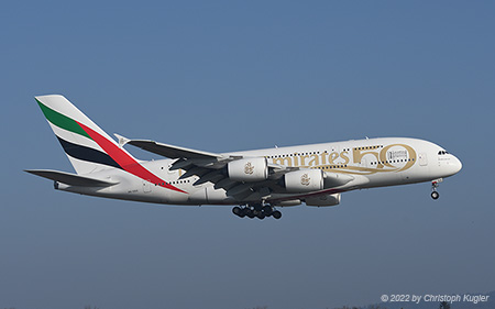 Airbus A380-861 | A6-EEX | Emirates Airline  |  Year of the Fiftieth sticker | Z&UUML;RICH (LSZH/ZRH) 14.01.2022