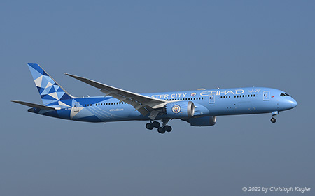 Boeing 787-9 | A6-BND | Etihad Airways  |  Manchester City F.C. special cs | Z&UUML;RICH (LSZH/ZRH) 15.01.2022