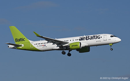 Airbus A220-300 | YL-AAW | Air Baltic | Z&UUML;RICH (LSZH/ZRH) 16.01.2022