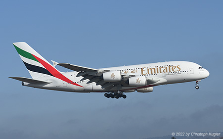 Airbus A380-861 | A6-EEY | Emirates Airline | Z&UUML;RICH (LSZH/ZRH) 26.01.2022