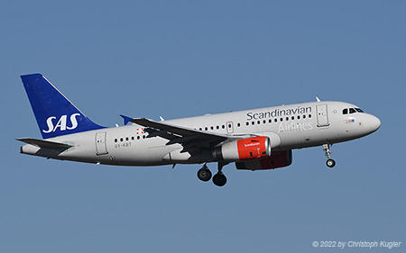 Airbus A319-132 | OY-KBT | SAS Scandinavian Airlines System | Z&UUML;RICH (LSZH/ZRH) 13.02.2022