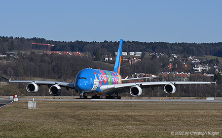 Airbus A380-861 | A6-EOT | Emirates Airline  |  Be Part of the Magic | Z&UUML;RICH (LSZH/ZRH) 13.02.2022