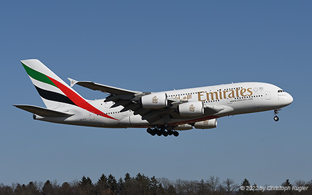 Airbus A380-861 | A6-EUC | Emirates Airline | Z&UUML;RICH (LSZH/ZRH) 27.02.2022