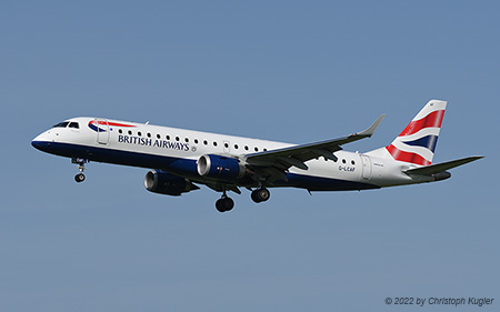 Embraer ERJ-190LR | G-LCAF | BA CityFlyer | Z&UUML;RICH (LSZH/ZRH) 20.05.2022