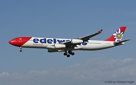 Airbus A340-313X | HB-JMF | Edelweiss Air | Z&UUML;RICH (LSZH/ZRH) 30.06.2022