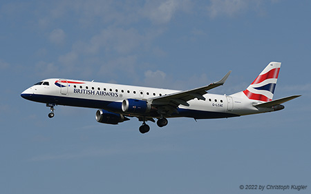 Embraer ERJ-190LR | G-LCAE | BA CityFlyer | Z&UUML;RICH (LSZH/ZRH) 30.06.2022