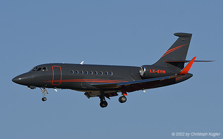 Dassault Falcon 2000EX EASy | LX-EVM | untitled (Global Jet Luxembourg) | Z&UUML;RICH (LSZH/ZRH) 06.07.2022