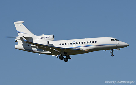 Dassault Falcon 7X | OY-DRW | untitled (Air Alsie) | Z&UUML;RICH (LSZH/ZRH) 11.07.2022