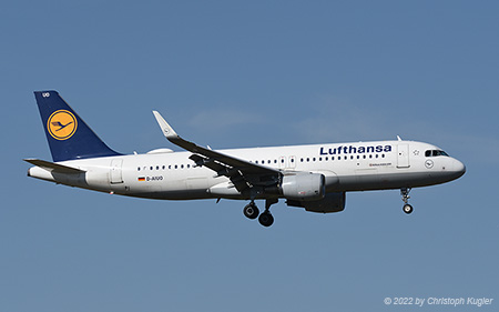 Airbus A320-214 | D-AIUO | Lufthansa | Z&UUML;RICH (LSZH/ZRH) 08.08.2022