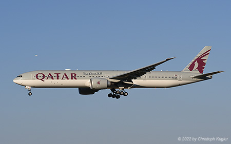 Boeing 777-3DZER | A7-BED | Qatar Airways | Z&UUML;RICH (LSZH/ZRH) 11.08.2022