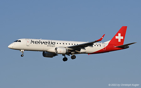 Embraer ERJ-190LR | HB-JVM | Helvetic Airways  |  Flying for Swiss International Air Lines | Z&UUML;RICH (LSZH/ZRH) 11.08.2022