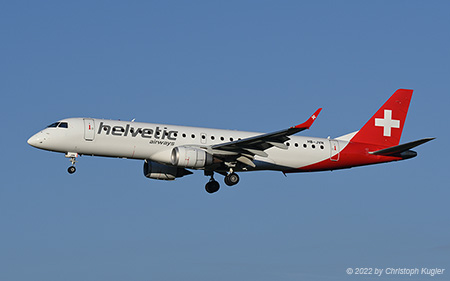 Embraer ERJ-190LR | HB-JVN | Helvetic Airways | Z&UUML;RICH (LSZH/ZRH) 22.08.2022
